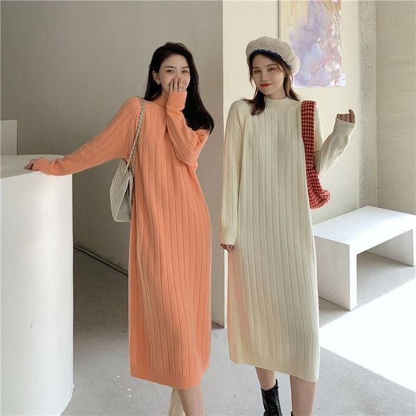 casual dresses korean style mid length sweater dress women autumn winter screw thread knitted elegnt loose solid color female, Black;gray
casual dresses korean style mid length sweater dress women autumn winter screw thread knitted elegnt loose solid color female, Black;gray