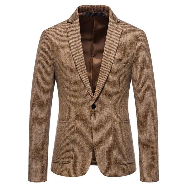 men's suits & blazers casual dress suit jacket solid stripe single button turndown collar pocket coat wedding for men, White;black
men's suits & blazers casual dress suit jacket solid stripe single button turndown collar pocket coat wedding for men, White;black