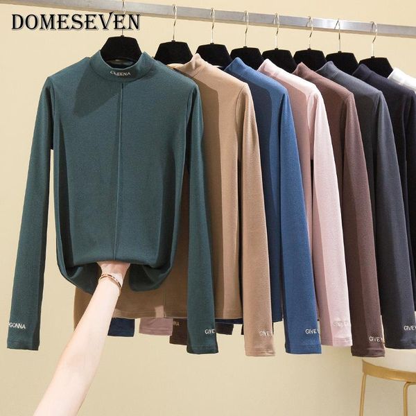 women's t-shirt korean style spring t shirt women elasticity tee woman turtleneck slim tshirt female skinny long sleeve, White
women's t-shirt korean style spring t shirt women elasticity tee woman turtleneck slim tshirt female skinny long sleeve, White