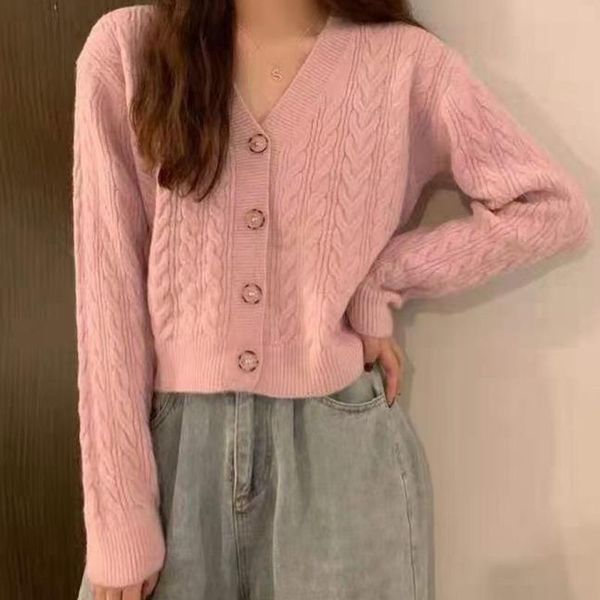 women's knits & tees autumn and winter 2021 korean fashion knit cardigan lazy wind loose sweater coat versatile twist long sleeve pull, White
women's knits & tees autumn and winter 2021 korean fashion knit cardigan lazy wind loose sweater coat versatile twist long sleeve pull, White