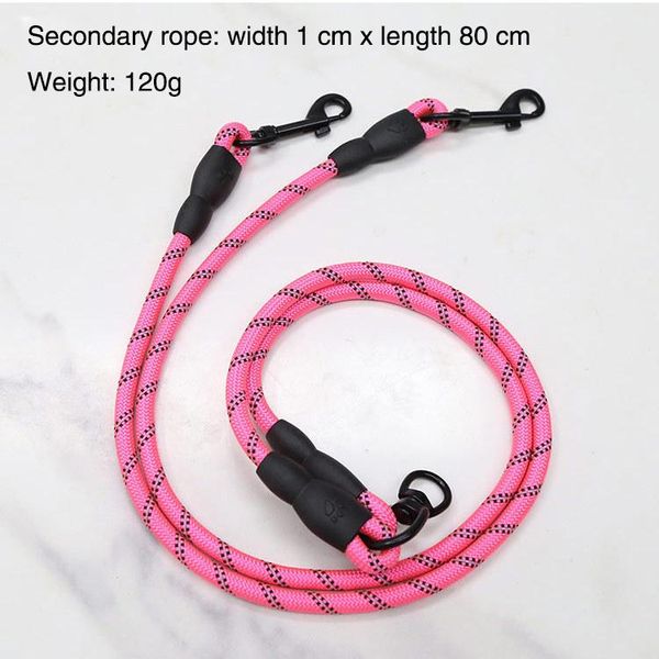 nylon thick rope dog traction chain explosion-proof pet supplies one for two secondary pink collars & leashes
nylon thick rope dog traction chain explosion-proof pet supplies one for two secondary pink collars & leashes
