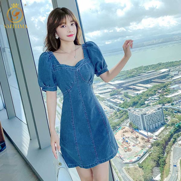 casual dresses 2021 summer backless denim women's square collar sleeve elastic waist vestidos mi55, Black;gray
casual dresses 2021 summer backless denim women's square collar sleeve elastic waist vestidos mi55, Black;gray