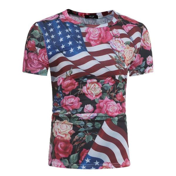 men's t-shirts the real s men 's printing american flag rose print short - sleeved t shirt, White;black
men's t-shirts the real s men 's printing american flag rose print short - sleeved t shirt, White;black