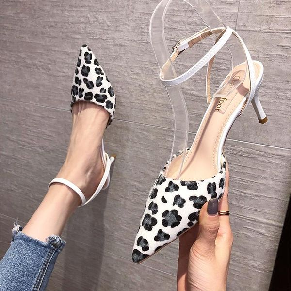 women's shoes spring 2021 leopard print pointed toe stiletto buckle double fabric high heels dress, Black
women's shoes spring 2021 leopard print pointed toe stiletto buckle double fabric high heels dress, Black