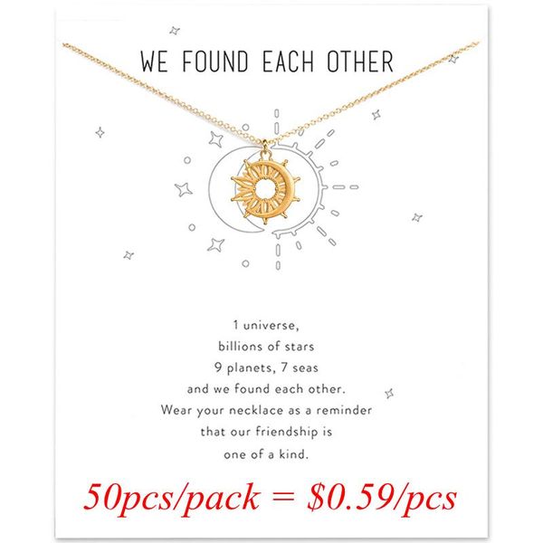pendant necklaces wholesale 50pcs/pack hollow moon sun gold sliver plated alloy charm chain colar necklace for reminder, Silver
pendant necklaces wholesale 50pcs/pack hollow moon sun gold sliver plated alloy charm chain colar necklace for reminder, Silver