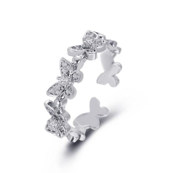 cluster rings silver plated butterfly ring full zircon crystal for women jewelry resizable rose gold color jewellery gift, Golden;silver
cluster rings silver plated butterfly ring full zircon crystal for women jewelry resizable rose gold color jewellery gift, Golden;silver