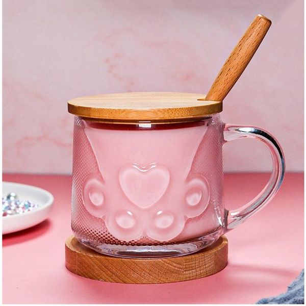 kawaii 400ml heat-resistant mugs cartoon glass coffee cup with lid spoon home office transparent tea milk juice water gift
kawaii 400ml heat-resistant mugs cartoon glass coffee cup with lid spoon home office transparent tea milk juice water gift