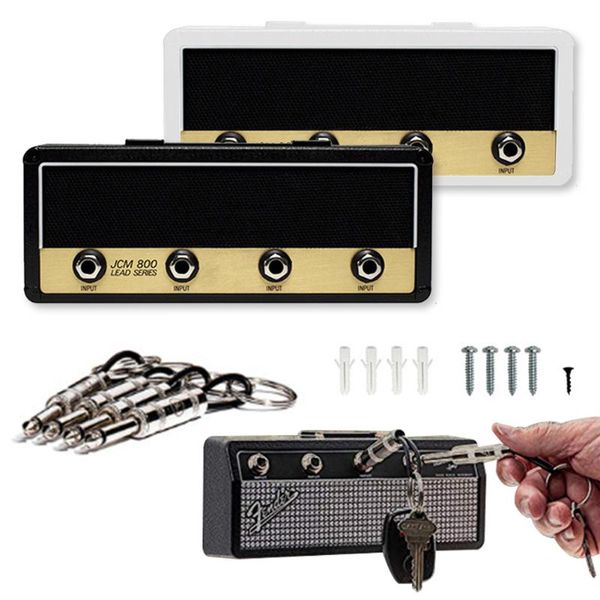 hooks & rails vintage guitar amp key holder with 4 keychains wall mounting punch hanger rack home decoration
hooks & rails vintage guitar amp key holder with 4 keychains wall mounting punch hanger rack home decoration