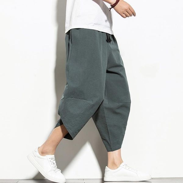 cotton summer harem pants men casual hip hop trousers drawstring cross bloomers calf-length pants joggers streetwear, Black
cotton summer harem pants men casual hip hop trousers drawstring cross bloomers calf-length pants joggers streetwear, Black
