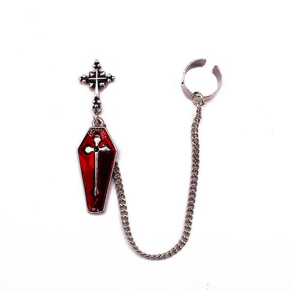 dangle & chandelier fashion parts gothic ancient silver color red drop oil cross coffin ear stud earring single bone vge062
dangle & chandelier fashion parts gothic ancient silver color red drop oil cross coffin ear stud earring single bone vge062