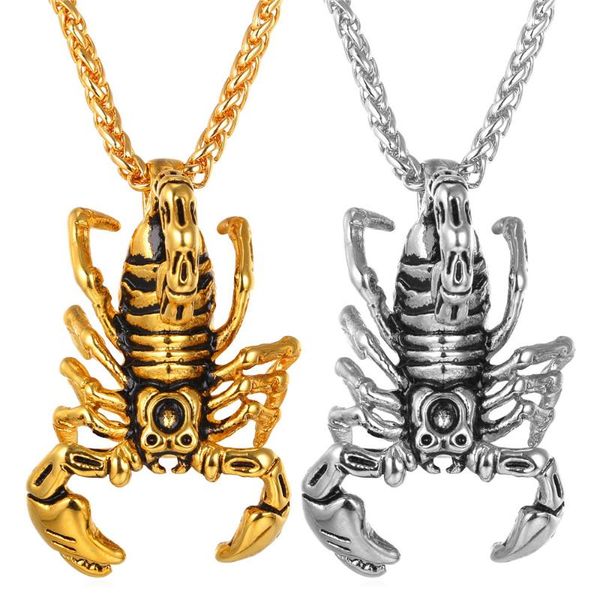 pendant necklaces vintage scorpion men's necklace domineering titanium steel sweater chain jewelry, Silver
pendant necklaces vintage scorpion men's necklace domineering titanium steel sweater chain jewelry, Silver
