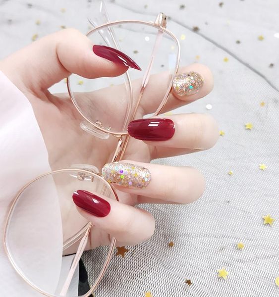 false nails 24pcs ballerina press on fake acrylic french full cover nail diy art tips set, Red;gold
false nails 24pcs ballerina press on fake acrylic french full cover nail diy art tips set, Red;gold