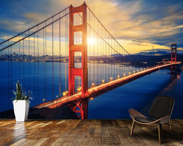 wallpapers papel de parede golden gate bridge architectural landscape 3d wallpaper,living room bedroom kitchen wall papers home decor mural
wallpapers papel de parede golden gate bridge architectural landscape 3d wallpaper,living room bedroom kitchen wall papers home decor mural