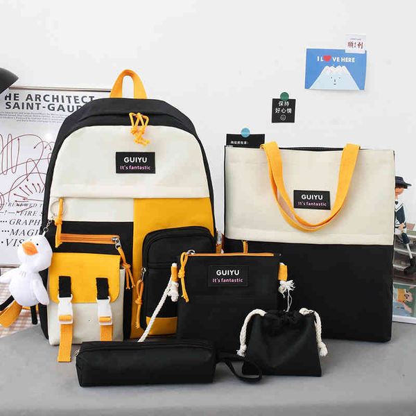 backpack 5pcs/set canvas backpacks women school bags for teenage girls high capacity bookbags students travel female rucksack 5jtq
backpack 5pcs/set canvas backpacks women school bags for teenage girls high capacity bookbags students travel female rucksack 5jtq