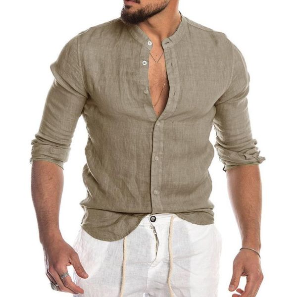 men's casual shirts cardigan long sleeves button shirt for men o-neck solid beach blouse camisas hombre manga larga, White;black
men's casual shirts cardigan long sleeves button shirt for men o-neck solid beach blouse camisas hombre manga larga, White;black