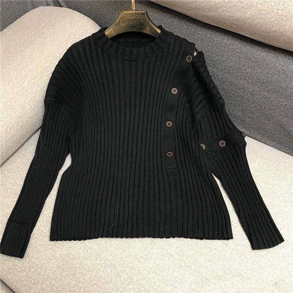 women's sweaters scheming beveled side buckle off-shoulder pullover sweater women 2021 autumn and winter loose 1017, White;black
women's sweaters scheming beveled side buckle off-shoulder pullover sweater women 2021 autumn and winter loose 1017, White;black
