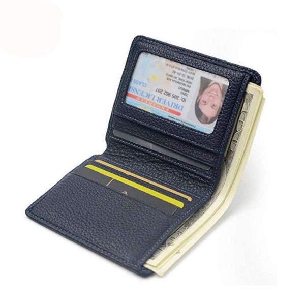 the wallet men's short litchi multi-function wallet cow leather rfid magnetic wallet, Black
the wallet men's short litchi multi-function wallet cow leather rfid magnetic wallet, Black