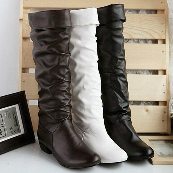 boots knee high fashion female slip-on vintage pu leather winter 2021 women heels tube flat botines mujer, Black
boots knee high fashion female slip-on vintage pu leather winter 2021 women heels tube flat botines mujer, Black