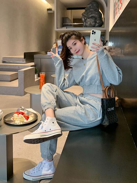 ladies long sleeve 2 pieces sets women fashion solid outfits spring autumn o neck short suits streetwear joggers tracksuit women's two, White
ladies long sleeve 2 pieces sets women fashion solid outfits spring autumn o neck short suits streetwear joggers tracksuit women's two, White