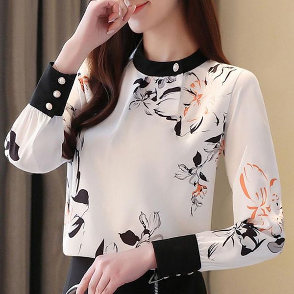 women's blouses & shirts blusas mujer de moda 2021 women clothes o-neck print chiffon blouse shirt long sleeve womens and c969, White
women's blouses & shirts blusas mujer de moda 2021 women clothes o-neck print chiffon blouse shirt long sleeve womens and c969, White
