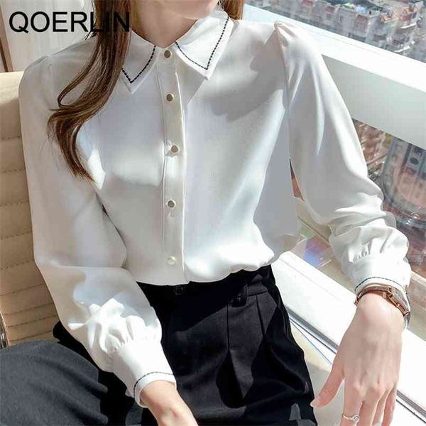 chic ol formal chiffon shirt female long sleeve spring turn-down white shirts ladies office wear elegant 210601
chic ol formal chiffon shirt female long sleeve spring turn-down white shirts ladies office wear elegant 210601