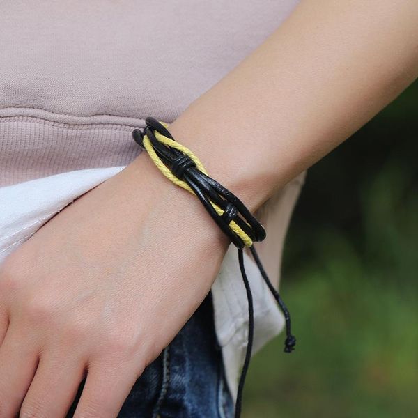 tennis multicolor braided leather beacelet men adjustable handmade wrap bracelet for women friendship jewelry, Golden;silver
tennis multicolor braided leather beacelet men adjustable handmade wrap bracelet for women friendship jewelry, Golden;silver