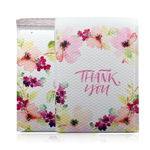 gift wrap 20pcs thank you bubble mailers flower printed plastic envelope padded bags with business supplies 25x33cm
gift wrap 20pcs thank you bubble mailers flower printed plastic envelope padded bags with business supplies 25x33cm