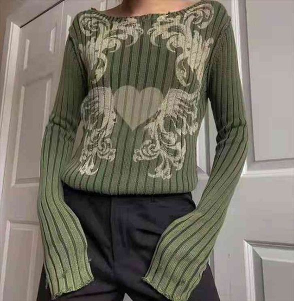 vintage print sweaters casual knitted jumpers autumn winter clothes women y2k aesthetic pullovers long sleeve knit sweater, White;black
vintage print sweaters casual knitted jumpers autumn winter clothes women y2k aesthetic pullovers long sleeve knit sweater, White;black
