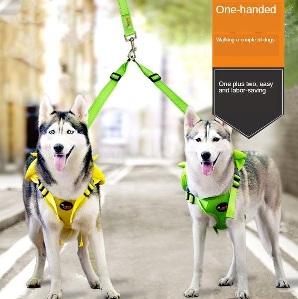 double head dog leash adjustable length 360 degree rotating buckle anti-entanglement medium-large leashes 3 leads collars &
double head dog leash adjustable length 360 degree rotating buckle anti-entanglement medium-large leashes 3 leads collars &