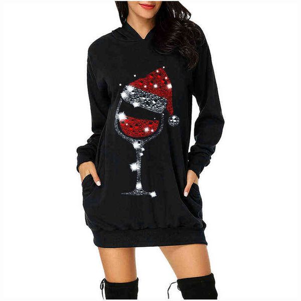 womens casual long sleeve hoodies cartoon christmas printing thick long style sweatshirt loose hooded long y1118, Black
womens casual long sleeve hoodies cartoon christmas printing thick long style sweatshirt loose hooded long y1118, Black