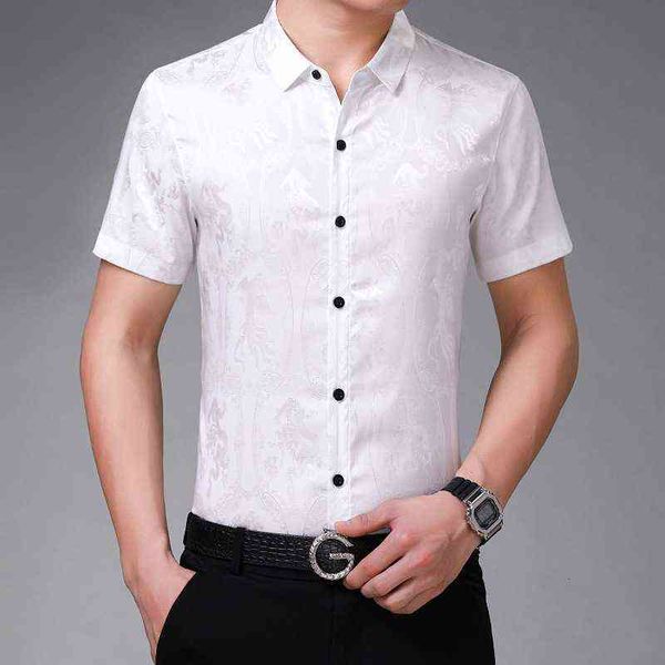 summer short chine dragon printed middle-aged and young men's half sleeved inch shirt fashion, White;black
summer short chine dragon printed middle-aged and young men's half sleeved inch shirt fashion, White;black