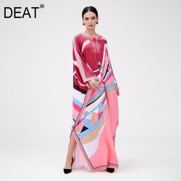 women long sleeve batwing dress robe print round collar silky bohemian style dresses elastic 2021 summer fashion tu539 casual, Black;gray
women long sleeve batwing dress robe print round collar silky bohemian style dresses elastic 2021 summer fashion tu539 casual, Black;gray