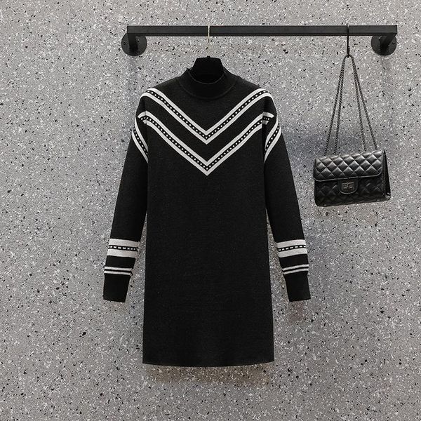 casual dresses vanovich 2021 autumn/winter knitted dress korean style o-neck black office lady loose warm woman, Black;gray
casual dresses vanovich 2021 autumn/winter knitted dress korean style o-neck black office lady loose warm woman, Black;gray