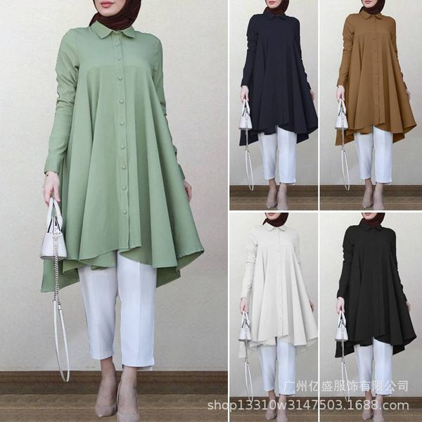 vintage muslim women blouse shirt long dress button abaya midi dress full sleeve vestidos female solid blusa shirts femme, Red
vintage muslim women blouse shirt long dress button abaya midi dress full sleeve vestidos female solid blusa shirts femme, Red