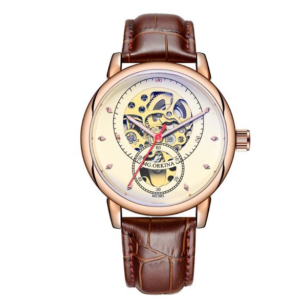 wristwatches fashion mg.orkina men's wrisitwatches skeleton auto self-wind mechanical watch gift box, Slivery;brown
wristwatches fashion mg.orkina men's wrisitwatches skeleton auto self-wind mechanical watch gift box, Slivery;brown