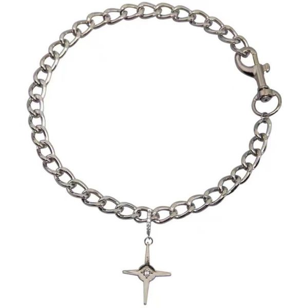 chains european and american hip hop metal necklace simple fashion cross pendant clavicle chain trendy steel magic jewelry, Silver
chains european and american hip hop metal necklace simple fashion cross pendant clavicle chain trendy steel magic jewelry, Silver