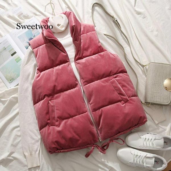 women's vests spring winter vest women waistcoat 2021 female sleeveless jacket stand collar warm velvet outwear colete feminino pink bl, Black;white
women's vests spring winter vest women waistcoat 2021 female sleeveless jacket stand collar warm velvet outwear colete feminino pink bl, Black;white