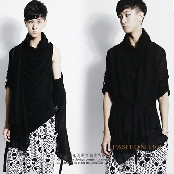 summer wear han edition shawl shirt men's long sleeve the korean version shirts stage singer costumes casual, White;black
summer wear han edition shawl shirt men's long sleeve the korean version shirts stage singer costumes casual, White;black