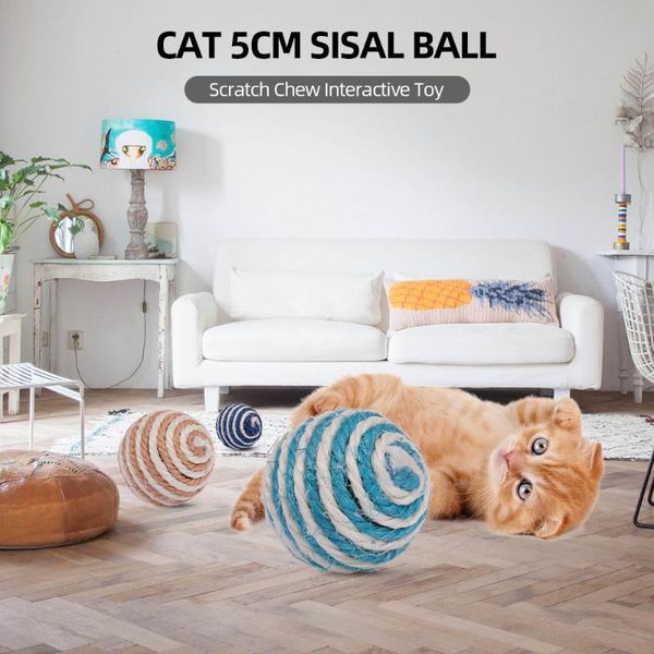 cat toys toy 5cm sisal ball scratch chewing interactive for pet accessories random color
cat toys toy 5cm sisal ball scratch chewing interactive for pet accessories random color