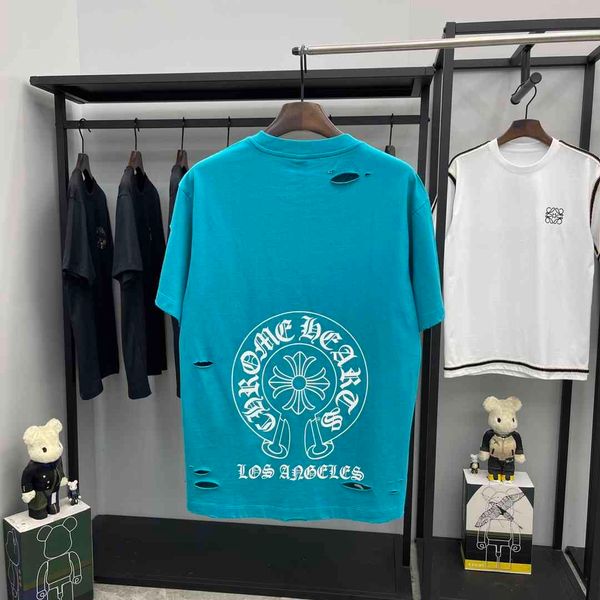 new summer ch crosin cut cross horseshoe print short sleeve t-shirt for men and women, White;black
new summer ch crosin cut cross horseshoe print short sleeve t-shirt for men and women, White;black