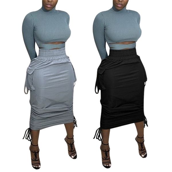 cm.yaya women string draped long to low wear high waist skirt for streetwear active skirts 210708, Black
cm.yaya women string draped long to low wear high waist skirt for streetwear active skirts 210708, Black