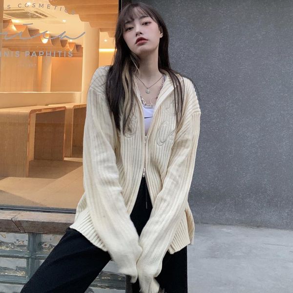 women's knits & tees spring autumn embroidered knitted cardigan sweater casual style long-sleeve loose thin zipper jacket y824, White
women's knits & tees spring autumn embroidered knitted cardigan sweater casual style long-sleeve loose thin zipper jacket y824, White