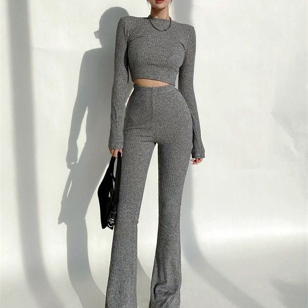 knitted streetwear women bell bottom flare pants clothes black gray joggers spring vintage high waist korean style 210607, White
knitted streetwear women bell bottom flare pants clothes black gray joggers spring vintage high waist korean style 210607, White