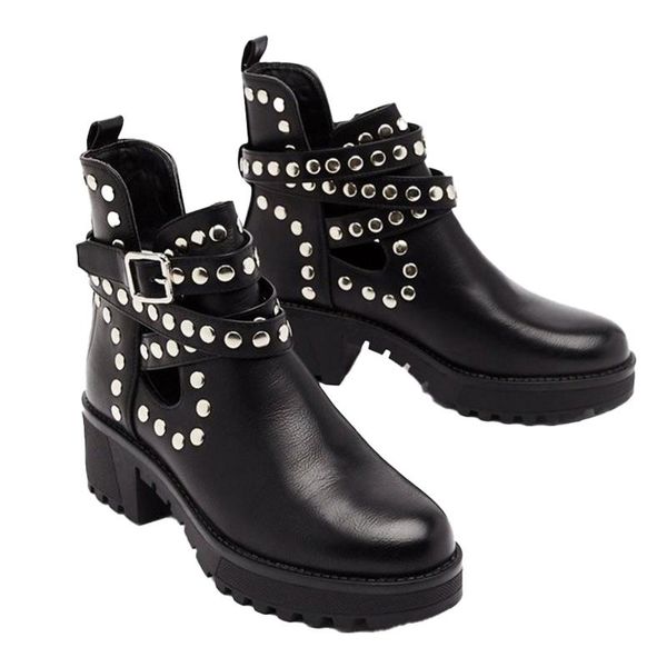 boots women platform rivet round head autumn fashion plus size hollow s6276, Black
boots women platform rivet round head autumn fashion plus size hollow s6276, Black