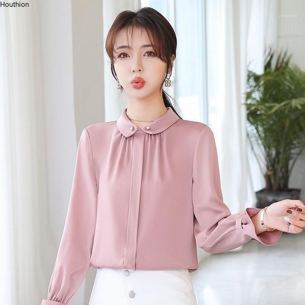 women's blouses & shirts houthion satin slim casual bluass fashion long sleeve solid color pullover shirt spring/autumn, White
women's blouses & shirts houthion satin slim casual bluass fashion long sleeve solid color pullover shirt spring/autumn, White