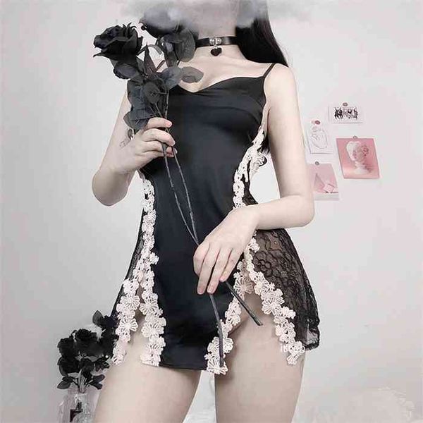 soft satin pajamas set for women beauty lace embroidery v-neck strap nightdress sleepwear night sleepwear with panty, Black;white
soft satin pajamas set for women beauty lace embroidery v-neck strap nightdress sleepwear night sleepwear with panty, Black;white