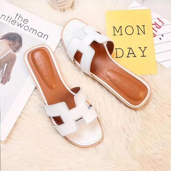 slippers summer women luxury designer fashion square toe leather ladies slides vacation flats sandals plus size, Black
slippers summer women luxury designer fashion square toe leather ladies slides vacation flats sandals plus size, Black
