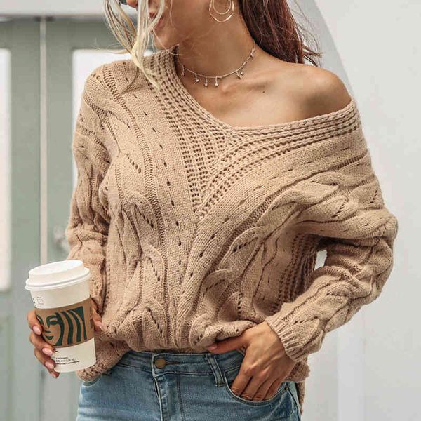 sweaters for women fashion casual v-neck twist knit sweater loose pullover sweater autumn winter jumper woman sweaters 210514, White;black
sweaters for women fashion casual v-neck twist knit sweater loose pullover sweater autumn winter jumper woman sweaters 210514, White;black