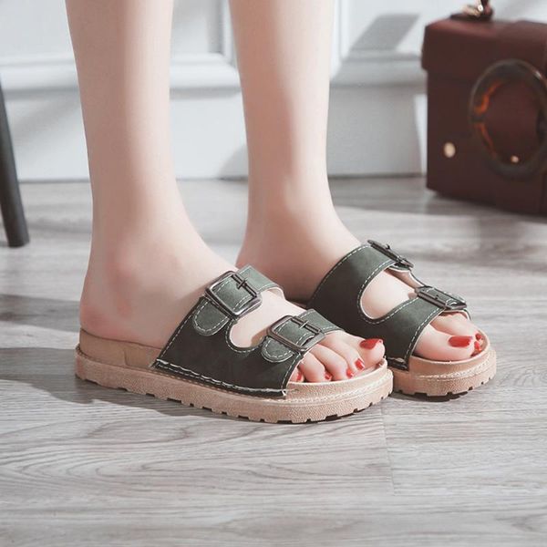 women slippers buckle platform summer solid beach sandals casual shoes leisure flat slides, Black
women slippers buckle platform summer solid beach sandals casual shoes leisure flat slides, Black