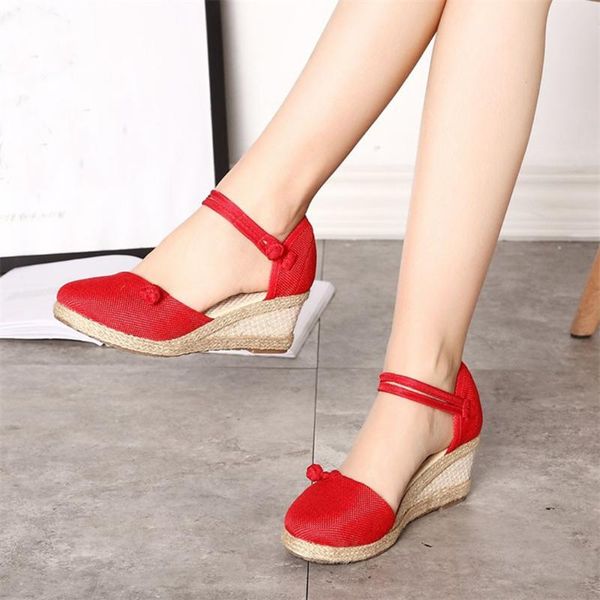 vintage braided sandals summer women linen canvas wedge round toe shoes ladies fashion comfortable singles #6.27, Black
vintage braided sandals summer women linen canvas wedge round toe shoes ladies fashion comfortable singles #6.27, Black